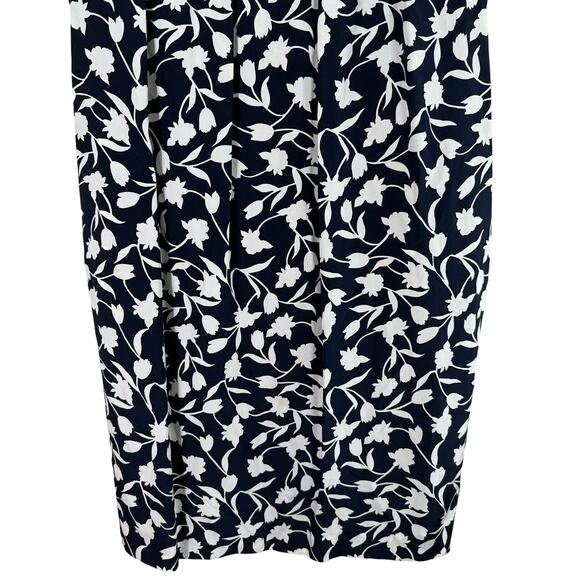 Nipon Boutique Silk Midi Dress Women's 12 Floral Pleated Vintage Modest Cottage - Picture 3 of 9